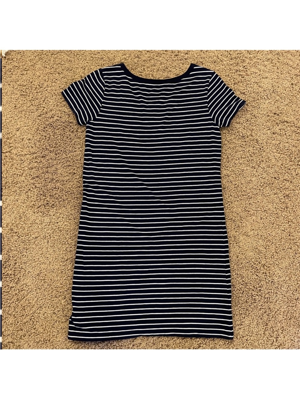 Joe Fresh navy & white striped comfy tshirt dress, size S